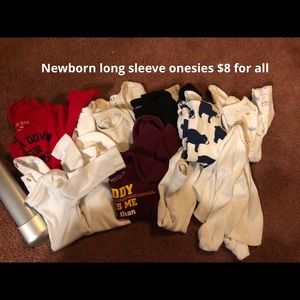 Newborn long sleeve onesies